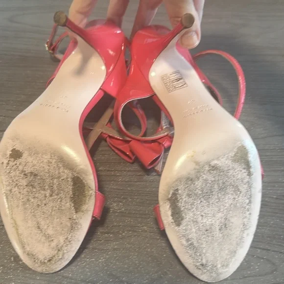 Valentino Red Patent Leather Elegant Bow sandals Size 39 - Picture 5 of 5